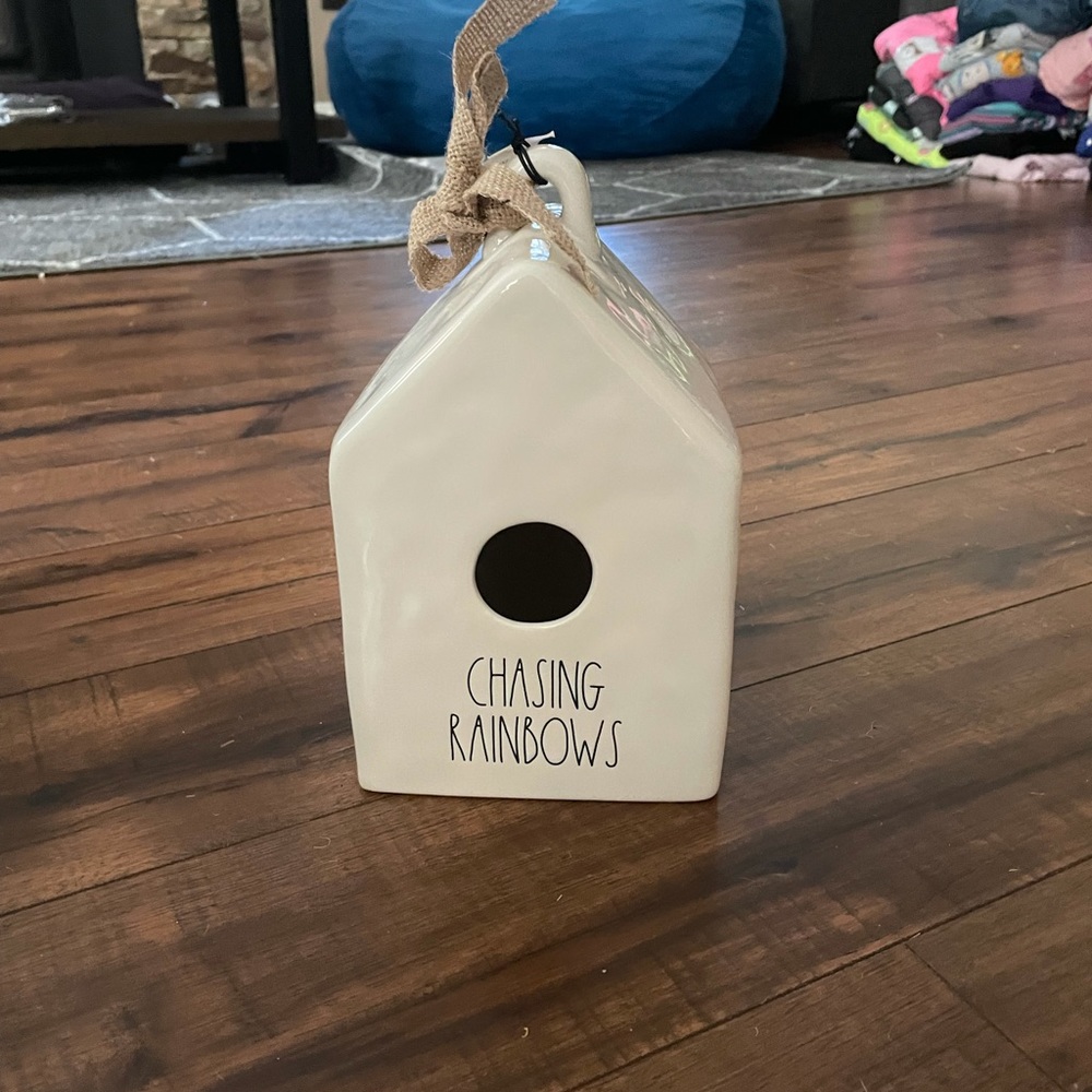 Rae Dunn chasing rainbows pride birdhouse